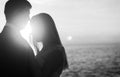 Wedding couple on sea beach Royalty Free Stock Photo