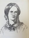 Portrait of British poet Charlotte Bronte