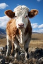 Portrait of brown Cow Royalty Free Stock Photo