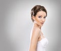 Portrait of a brunette bride in erotic clothes Royalty Free Stock Photo