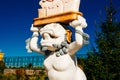 portrait buddhist dragon statue - buryatia, russia - september, 2019