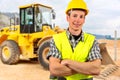 Portrait of a bulldozer driver