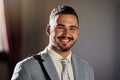 Portrait, business man smile and lawyer face of a legal associate in office ready for corporate law. Businessman Royalty Free Stock Photo