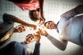 Portrait of business people toasting wine glasses Royalty Free Stock Photo