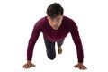 Portrait of businessman doing push ups Royalty Free Stock Photo