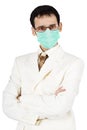 Portrait of businessman in medical mask Royalty Free Stock Photo