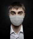 Portrait businessman in medical mask Royalty Free Stock Photo