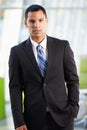 Portrait Of Businessman Standing Modern Office Reception Royalty Free Stock Photo