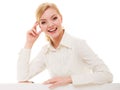 Portrait of businesswoman blond woman isolated Royalty Free Stock Photo