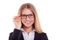 Portrait businesswoman with glasses Royalty Free Stock Photo