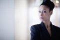 Portrait of businesswoman looking at camera