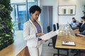 Portrait of a businesswoman standing in the office Royalty Free Stock Photo