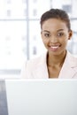 Portrait of businesswoman using laptop Royalty Free Stock Photo