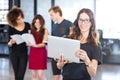 Portrait of businesswoman using laptop Royalty Free Stock Photo