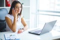 Portrait Of Businesswoman Working In Creative Office Royalty Free Stock Photo