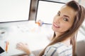 Portrait of businesswoman working in creative office Royalty Free Stock Photo