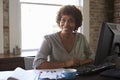 Portrait Of Businesswoman Working In Office