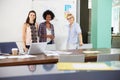 Portrait Of Businesswomen Having Creative Meeting In Office Royalty Free Stock Photo