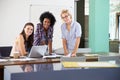 Portrait Of Businesswomen Having Creative Meeting In Office Royalty Free Stock Photo