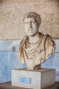 Portrait bust of the emperor Antoninus Pius at the Stoa of Attalos in Athens