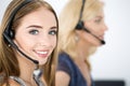 Portrait of call center worker Royalty Free Stock Photo