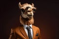 Portrait of a Camel dressed in a formal business suit Royalty Free Stock Photo