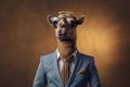 Portrait of a Camel dressed in a formal business suit Royalty Free Stock Photo