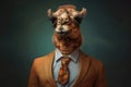 Portrait of a Camel dressed in a formal business suit Royalty Free Stock Photo