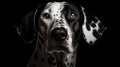 Minimalist Dalmatian Dog Closeup In Fashion Photography Style