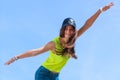 Portrait of carefree teenager girl outdoor.