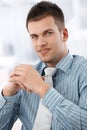 Portrait of casual office worker smiling Royalty Free Stock Photo