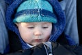 Portrait of Baby boy in outdoor outfits Royalty Free Stock Photo