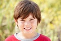 Portrait caucasian boy outdoors