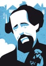 Charles Dickens, British writer and novelist Royalty Free Stock Photo