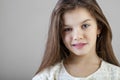 Portrait of a charming brunette little girl