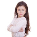 Portrait of a charming little girl smiling at camera