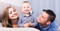 Portrait of cheerful happy family Royalty Free Stock Photo