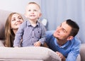 Portrait of cheerful happy family Royalty Free Stock Photo