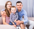 Portrait of cheerful happy family Royalty Free Stock Photo