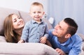 Portrait of cheerful happy family Royalty Free Stock Photo