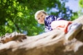 Portrait of cheerful preschool boy