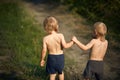 Portrait of cheerful, relaxed children enjoying vacation time