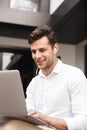 Portrait of a cheerful young formal dressed man Royalty Free Stock Photo