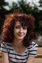 Portrait of a cheerful young latina woman smiling Royalty Free Stock Photo