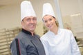 Portrait chef with commis chef Royalty Free Stock Photo