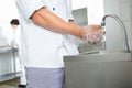 portrait chef washing hands Royalty Free Stock Photo