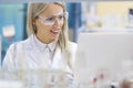 Portrait of chemist working in the lab Royalty Free Stock Photo