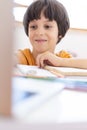 Portrait of a child in the classroom Royalty Free Stock Photo