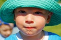 Portrait of a child with a runny nose Royalty Free Stock Photo