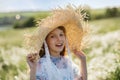 Portrait of a child on the suburb. Rest and relaxation Royalty Free Stock Photo